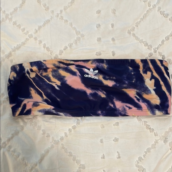 Adidas Pink and Blue Tie-Dye Bando top medium - Picture 1 of 6